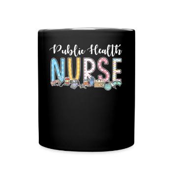 Public Health Nurse - Full Colour Mug - black - Front