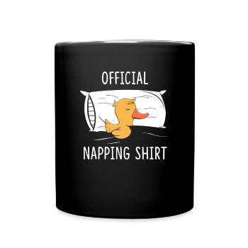 Chemise officielle de sieste Canard en caoutchouc - Mug uni - noir - Devant