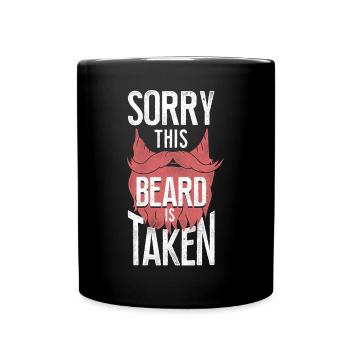Beard Lover Bearded Man Sorry This - Full Colour Mug - black - Front