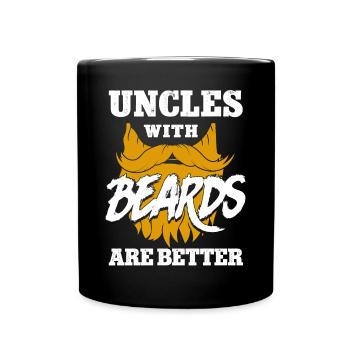 Amant barbe Homme barbu Oncle - Mug uni - noir - Devant