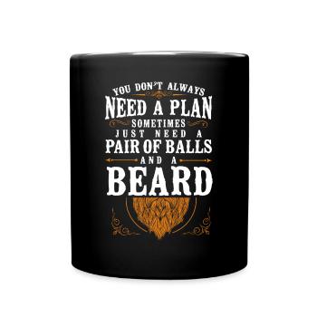 Beard Lover Bearded Man Ginger - Tasse einfarbig - Schwarz - Vorne