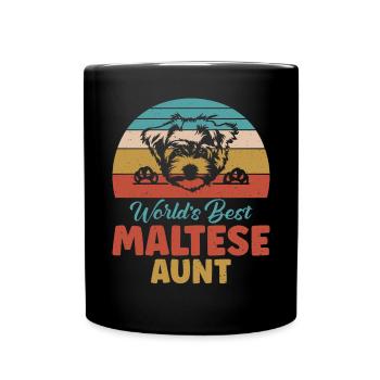 Maltese Owner Gifts - Full Colour Mug - black - Front