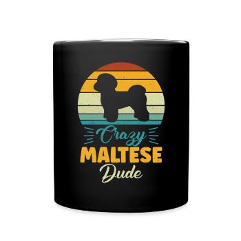 Maltese Owner Gifts - Full Colour Mug - black - Front