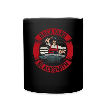 Backyard Blacksmith Blacksmith Forging - Full Colour Mug - black - Front