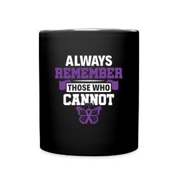 Souvenez-vous toujours de ceux qui ne peuvent pas - Alzheimer - Mug uni - noir - Devant