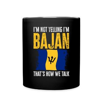 Barbados flag Barbadian bayan - Full Colour Mug - black - Front