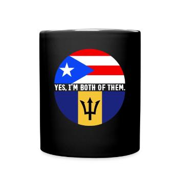 Barbados flag Barbadian bayan - Full Colour Mug - black - Front