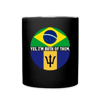 Barbados Flagge Barbadier Bajan - Tasse einfarbig - Schwarz - Vorne