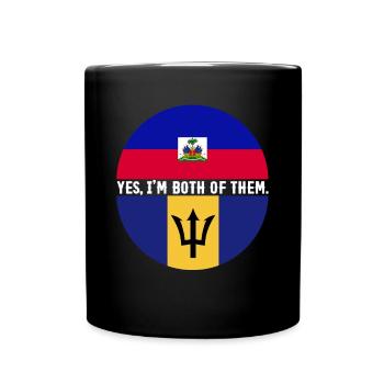 Barbados flag Barbadian bayan - Full Colour Mug - black - Front