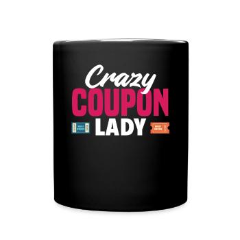 Lustiges Extrem Couponing Coupon Geschenk - Tasse einfarbig - Schwarz - Vorne