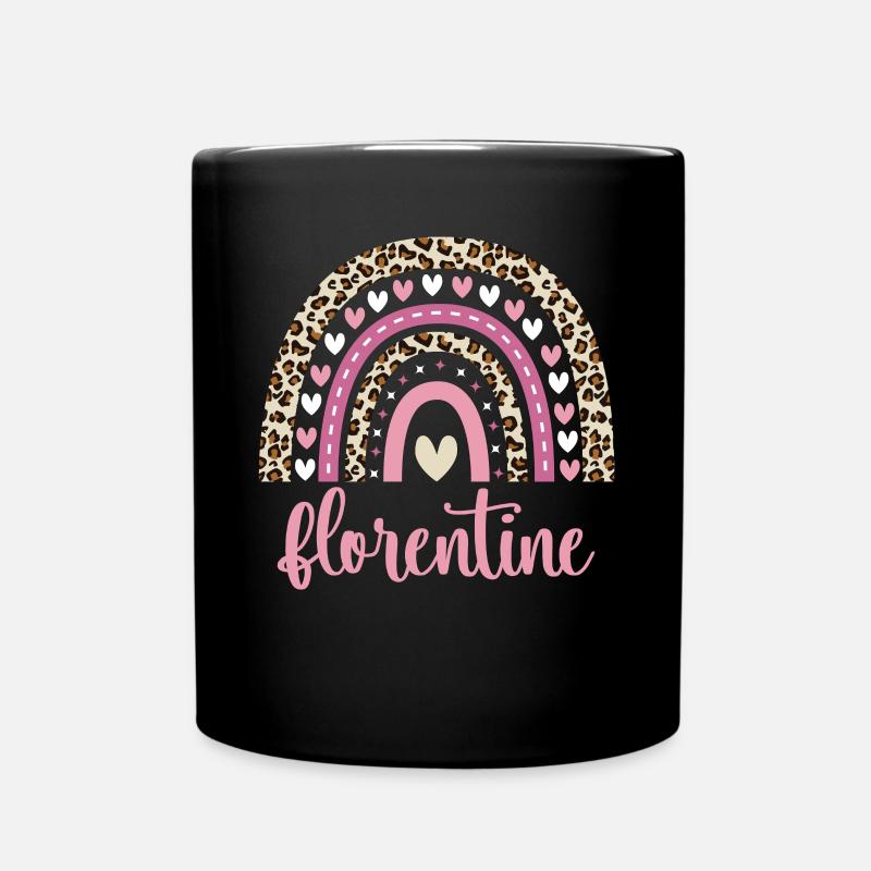 Florentine Regenbogen Name Geburtstag Florentine - Tasse einfarbig - Schwarz