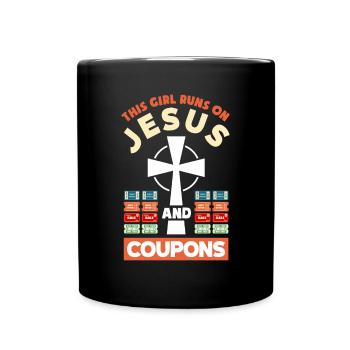 Lustiges Extrem Couponing Coupon Geschenk - Tasse einfarbig - Schwarz - Vorne