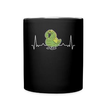 Kakapo Heartbeat Night Parrot - Full Colour Mug - black - Front