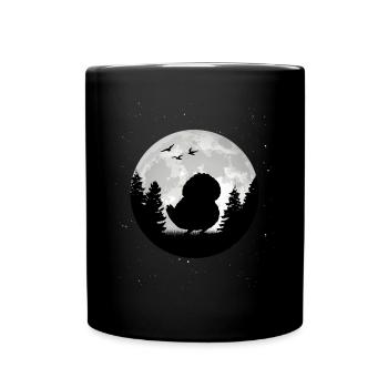 Kakapo Mond Nachtpapagei - Tasse einfarbig - Schwarz - Vorne