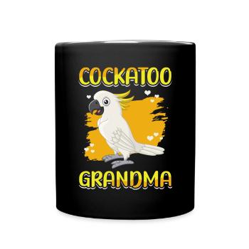 Kakadu Oma Papageien Kakadus Geschenk - Tasse einfarbig - Schwarz - Vorne