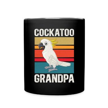 Kakadu Opa Papageien Kakadus Geschenk - Tasse einfarbig - Schwarz - Vorne