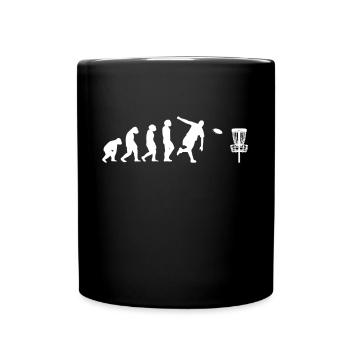 Disc Golf Player Disc Golfer Game Evolution - Full Colour Mug - black - Front