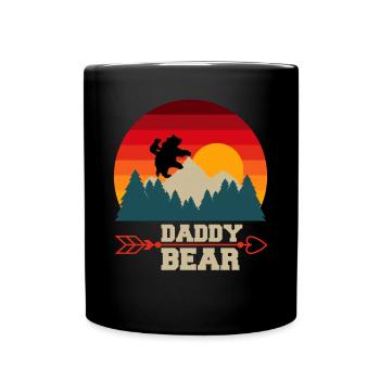 Daddy Bear climb the Mountain in Forest der Bär - Tasse einfarbig - Schwarz - Vorne