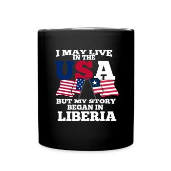 Liberia America Usa Gift - Full Colour Mug - black - Front