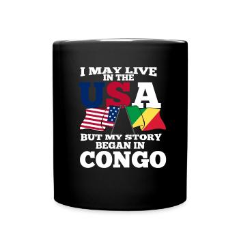 Congo America Usa Gift - Full Colour Mug - black - Front