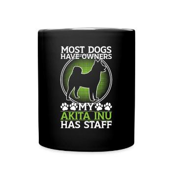 Akita Inu a du personnel japonais Akita Inu - Mug uni - noir - Devant