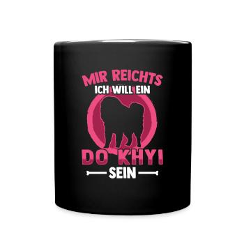 Will ein Do Khyi sein Tibetanische Dogge - Tasse einfarbig - Schwarz - Vorne