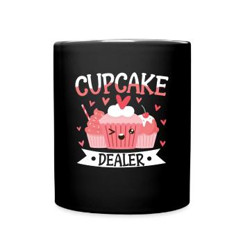 Baker Pastry Chef Baking Cute Cupcake Dealer - Full Colour Mug - black - Front