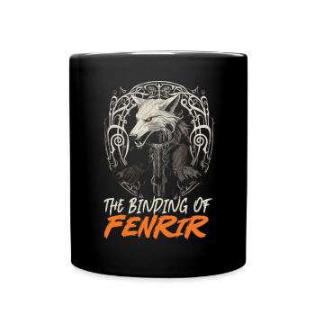 Fenrir Wolf Wikinger Nordisch Nordmänner Odins Wolf - Tasse einfarbig - Schwarz - Vorne