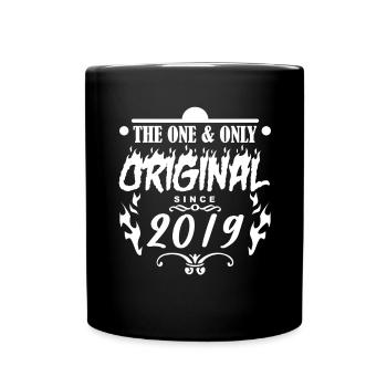 2019 - Baujahr 2019 - Jahrgang 2019 - Tasse einfarbig - Schwarz - Vorne