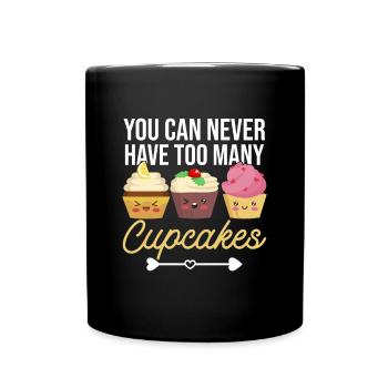 Pastry Chef Baker Baking Funny Never Have Too Many - Tasse einfarbig - Schwarz - Vorne