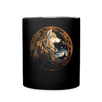 Fenrir Wolf Viking Normer Norsemen Odins Wolf - Mug uni - noir - Devant