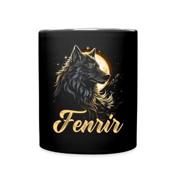 Fenrir Wolf Viking Normer Norsemen Odins Wolf - Mug uni - noir - Devant
