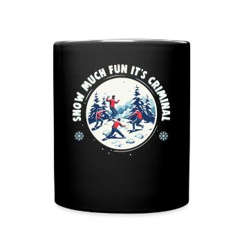 Snowball Fight Crew - Snow much fun it’s criminal - Mug uni - noir - Devant