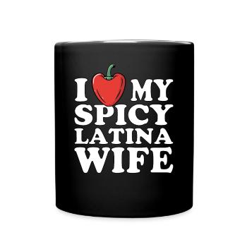 J’aime ma femme latine épicée - Mug uni - noir - Devant