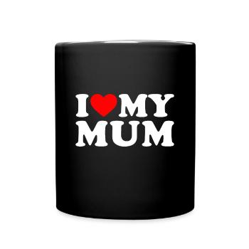 I Love My Mum Mothers Day I Love My Awesome Mum - Full Colour Mug - black - Front