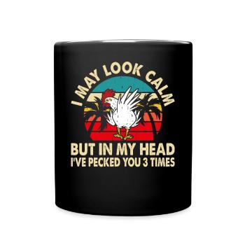 Chickens Chicken - Full Colour Mug - black - Front