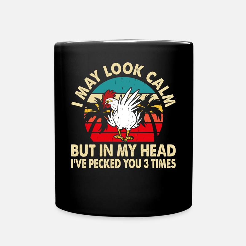Chickens Chicken - Full Colour Mug - black