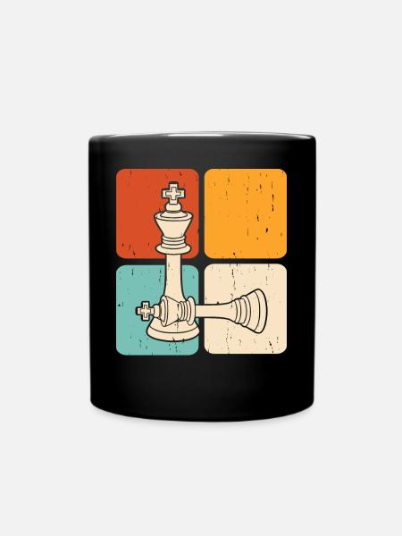 Schach - Tasse einfarbig - Schwarz