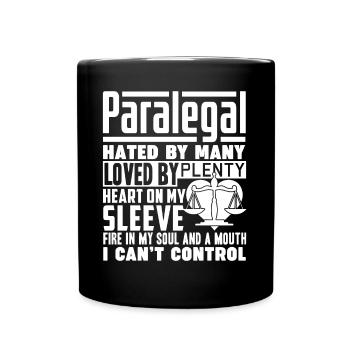 Paralegal Paralegal Loved By Plenty - Full Colour Mug - black - Front