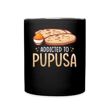 Pupusa Food Salvadoran Dish Tortilla - Mug uni - noir - Devant