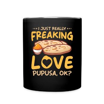 Pupusa Food Salvadoran Dish Tortilla - Mug uni - noir - Devant