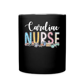 Gift idea for cardiac nurse - Full Colour Mug - black - Front