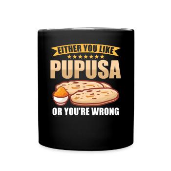 Pupusa Food Salvadoran Dish Tortilla - Mug uni - noir - Devant