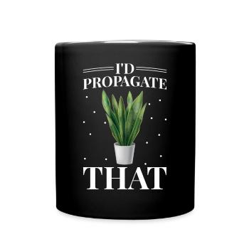 Sansevieria plant lovers, I would - Full Colour Mug - black - Front