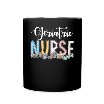 Idée cadeau pour les infirmières gériatriques - Mug uni - noir - Devant