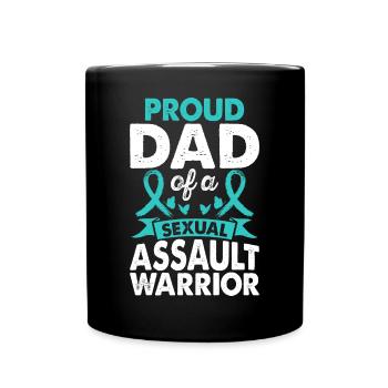 Father of the sexual assault Warrior Awareness - Full Colour Mug - black - Front