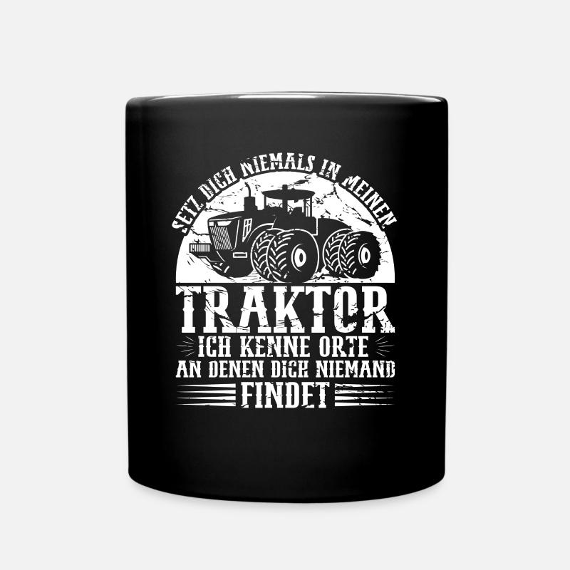Landmaschine Traktorfahrer Landwirt - Tasse einfarbig - Schwarz