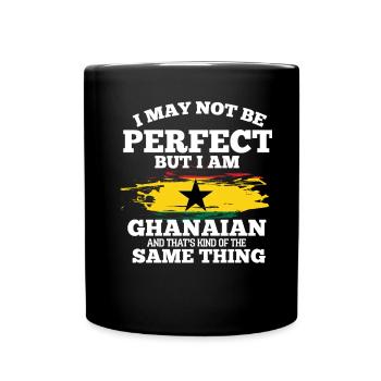 Ghana - Tasse einfarbig - Schwarz - Vorne