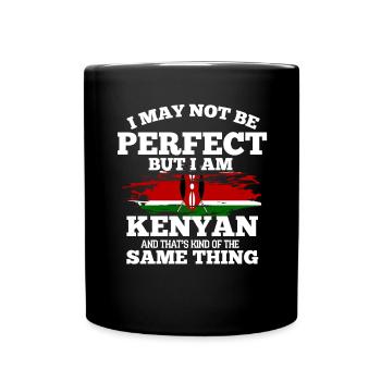 Kenia - Tasse einfarbig - Schwarz - Vorne