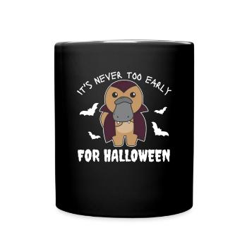 Ornithorynque il n’est jamais trop tôt pour Halloween - Mug uni - noir - Devant